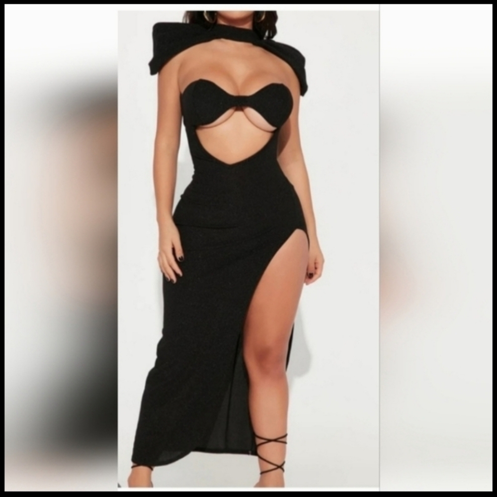 Elegant/ Sexy Cut Out High Split Dress